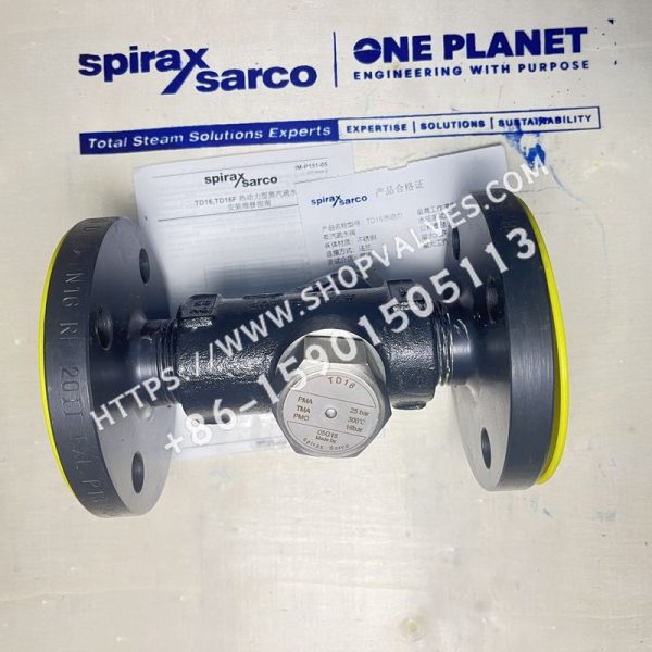 Spirax Sarco DN25 TD16/TD16F Trampas termodinámicas Brida Placa de características