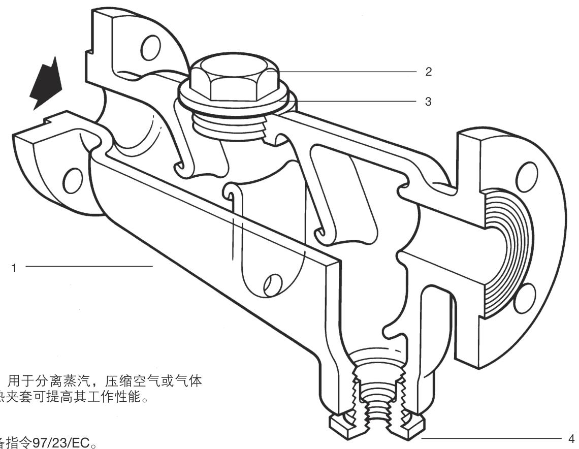 Spirax Sarco Spirax Sarco S13 Ductile Iron Separator Structural Drawing